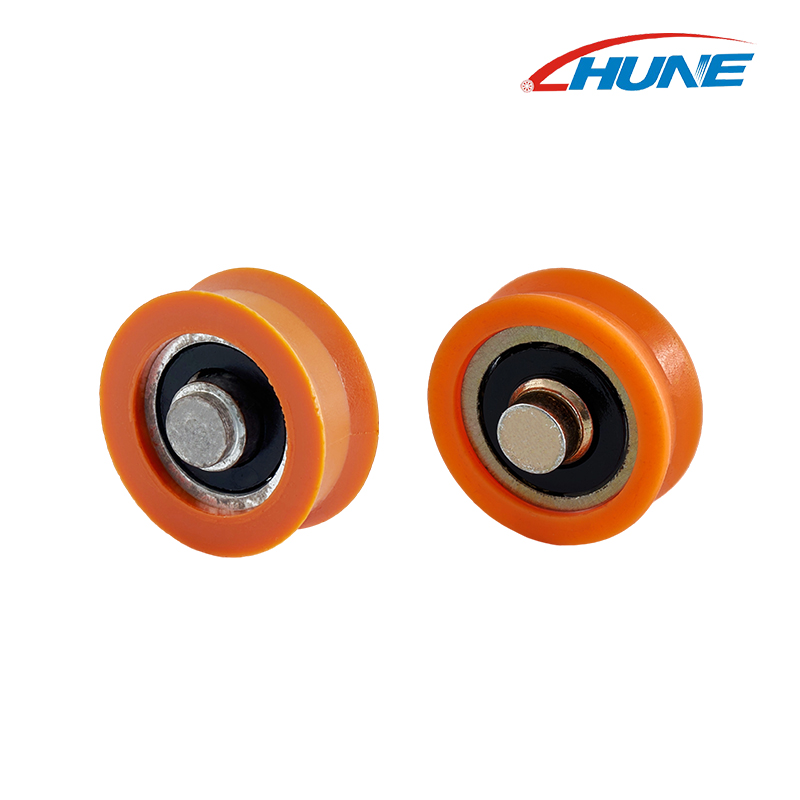Puleggia per cuscinetti in plastica/nylon con rullo filettatura per porta scorrevole